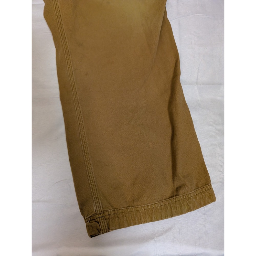 Duluth Trading Co 36/34 Flex Fire Hose Relaxed Cargo Pants Mens Tan Brown Work - Picture 2 of 14